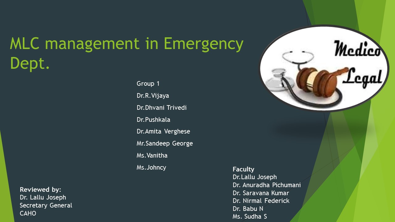MLC Management In Emergency Department