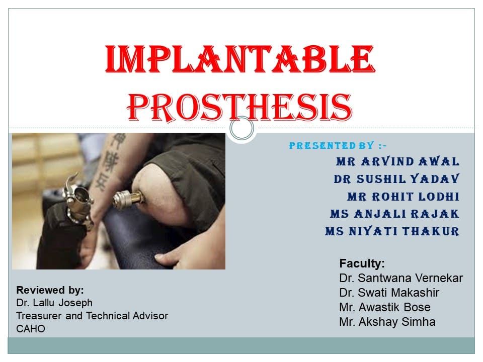 Implantable Prosthesis