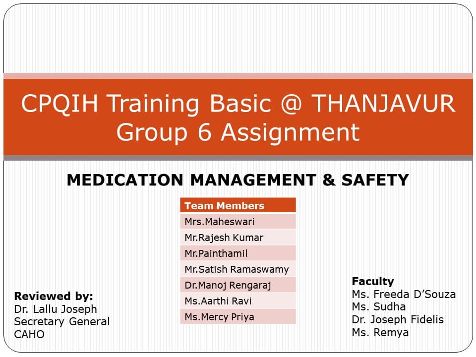 Medication Management & Safety