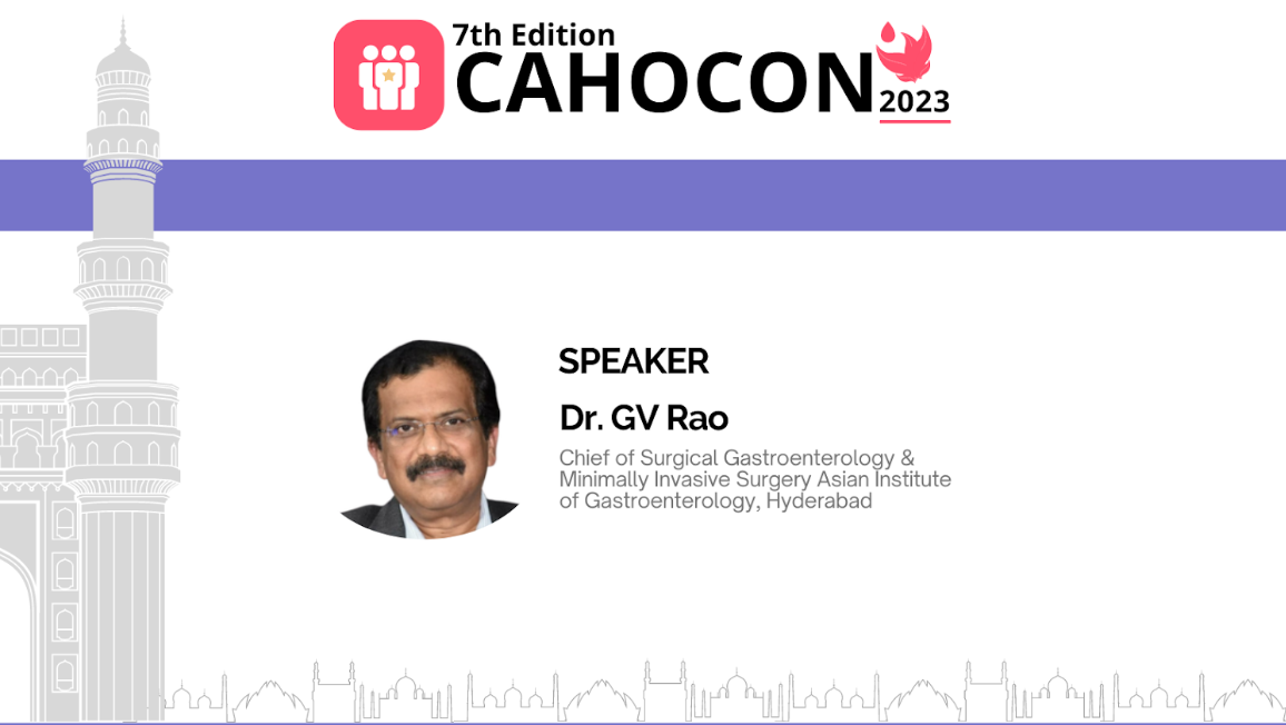 CAHOCON 2023: Leadership and Technology  - Dr. GV Rao