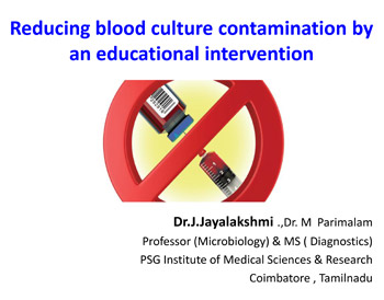 Platform Presentation-Reducing Blood Culture Contamination By An Educational Intervention- Dr J