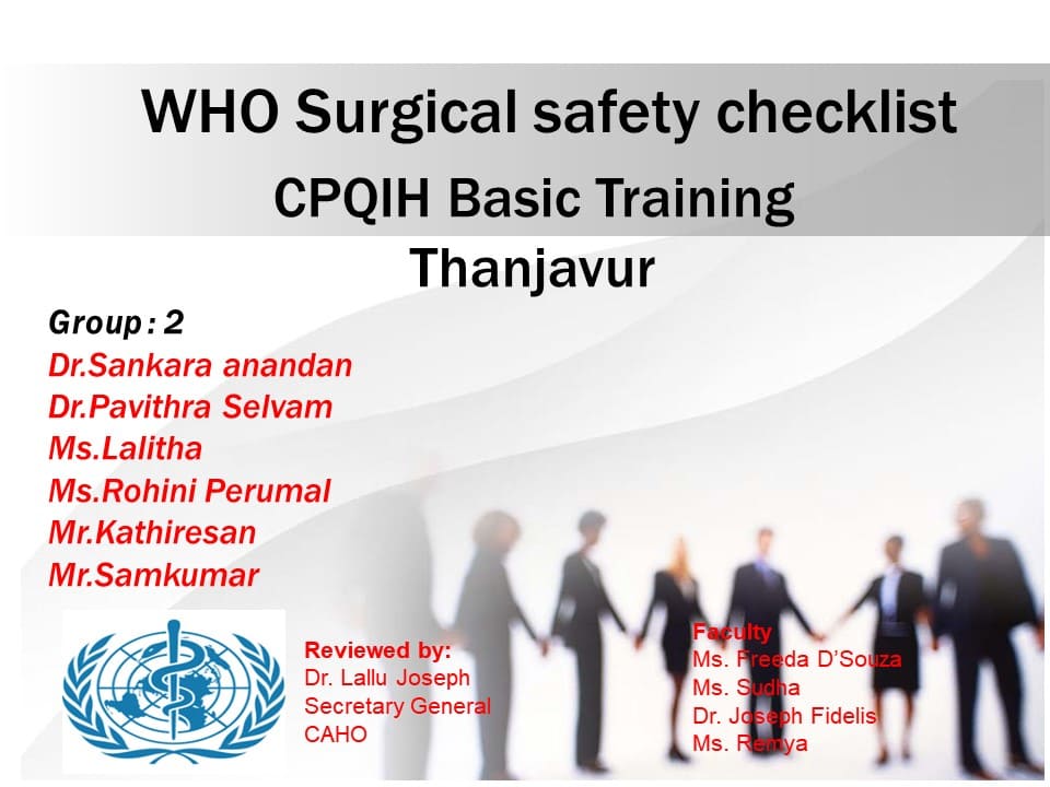 WHO Surgical Safety Checklist