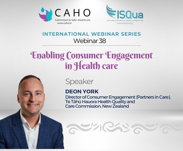 CAHO - ISQua Webinar series 38: Enabling Consumer Engagement in Healthcare