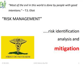 Mitigation Of Risks In Medical Laboratories