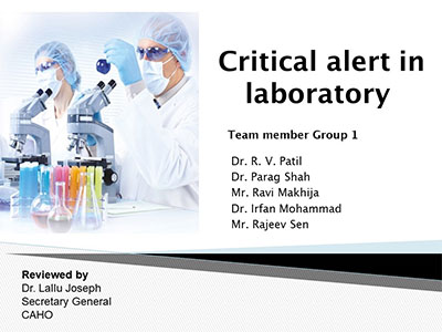 Critical Alert In Laboratory
